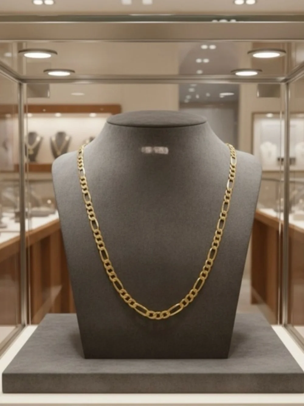 Gold Filled Figaro Chain Necklace.